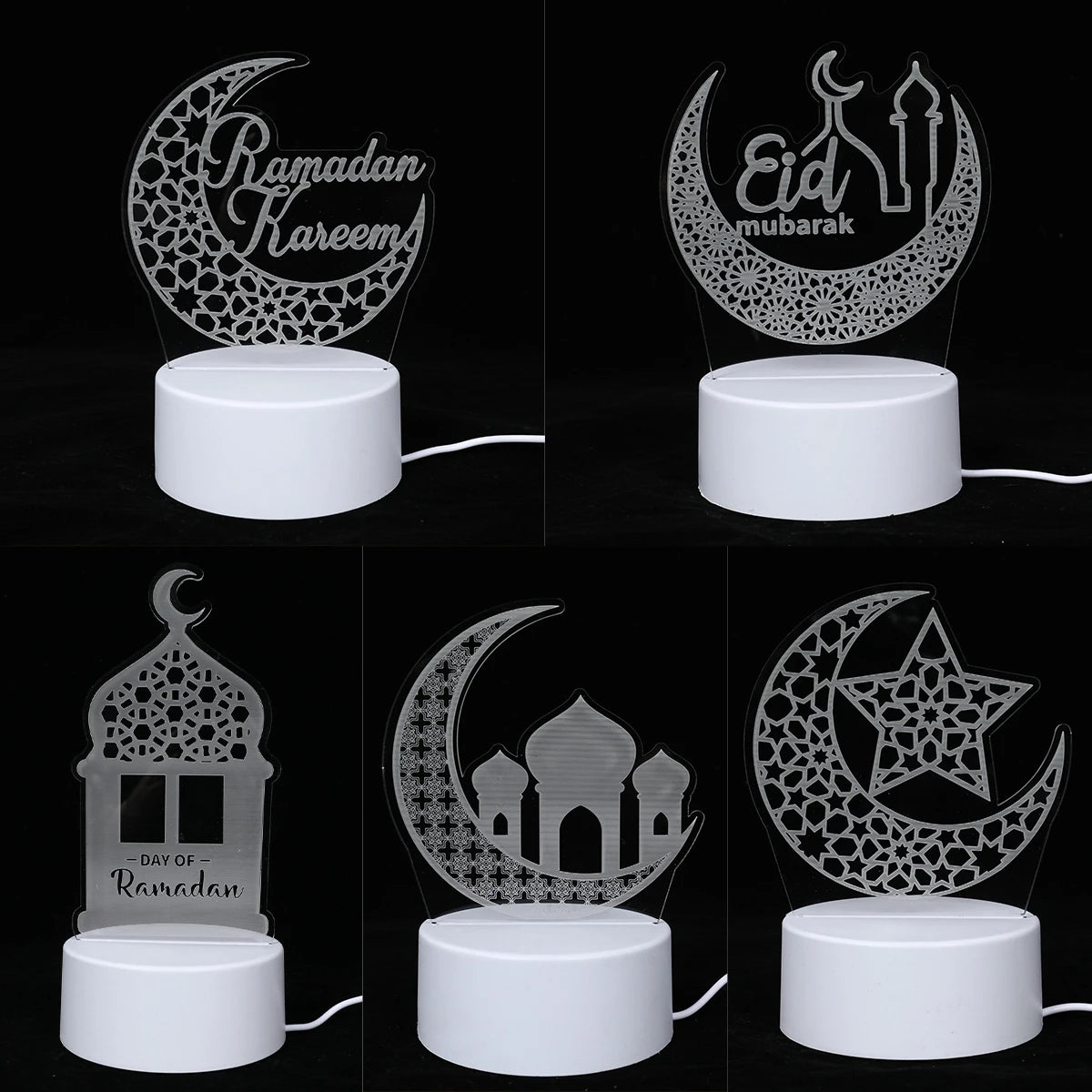 Eid Mubarak 3D Ramadan Night Light Decoration Bedroom