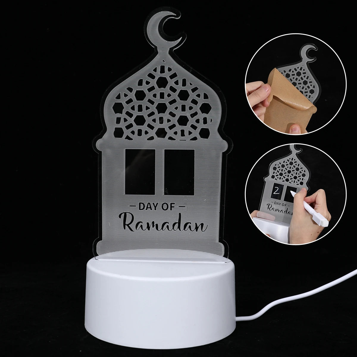 Eid Mubarak 3D Ramadan Night Light Decoration Bedroom