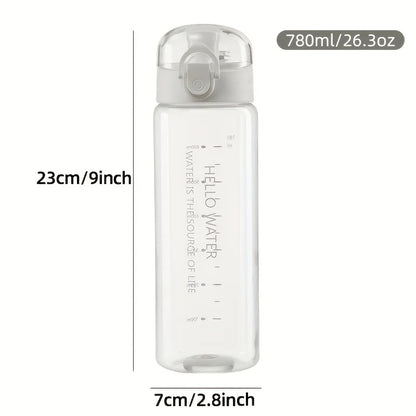 780ml Transparent Water Bottle Sports Travel