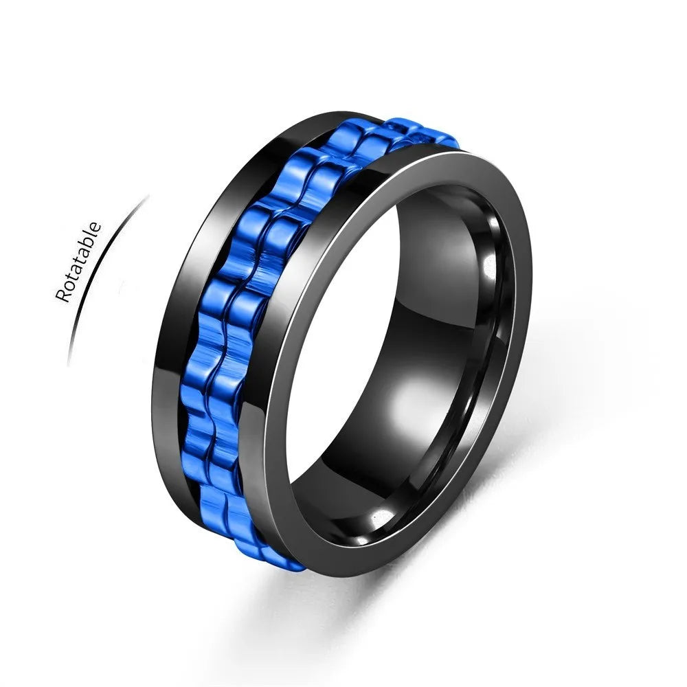 Anxiety Relieff Anti Stress Stainless Steel Ring For Men