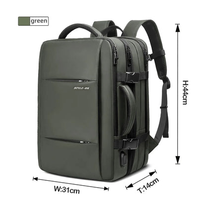 Heroic Knight Travel Backpack Men Business USB Bag Large Capacity Laptop Waterproof Backpack Bag