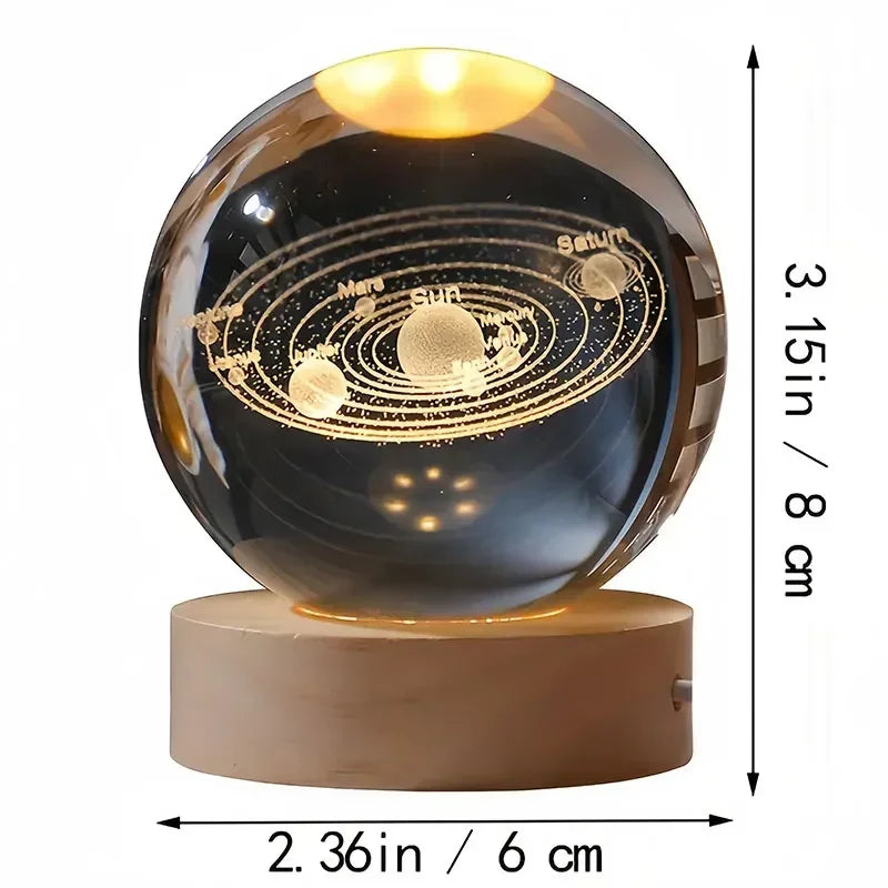 3D Crystal Ball Planet Earth Birthday Gifts