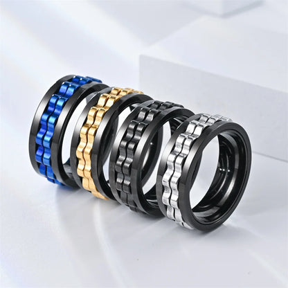 Anxiety Relieff Anti Stress Stainless Steel Ring For Men