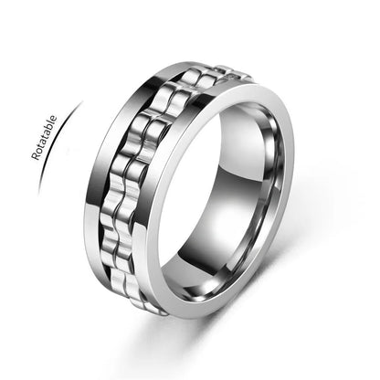 Anxiety Relieff Anti Stress Stainless Steel Ring For Men